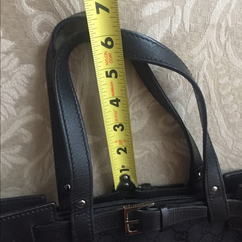Authentic Gucci Black Leather Tote Laptop bag
